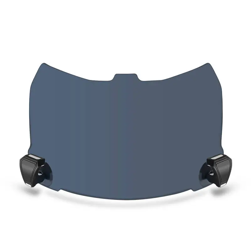 Dark Blue Football Helmet Visor with Black Clips