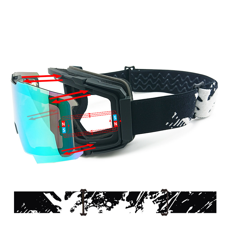 Double lens Magnetic Adult Ski Goggles