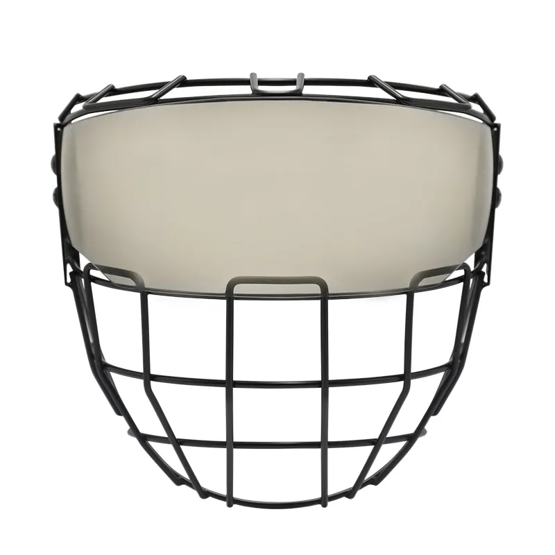 Ice Hockey Cage With Light Smoke Visor For Junior And Senior