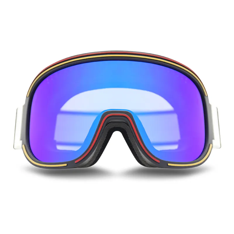 Shiny Painted Frame with Double Lens Design Ski Goggles