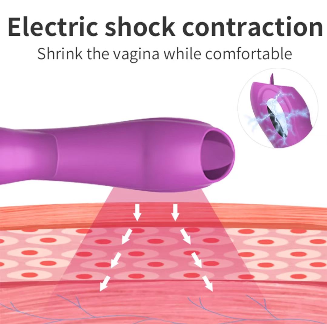 Elektros šoko liežuvį laižantys klitorio vibratoriai moterims - 0