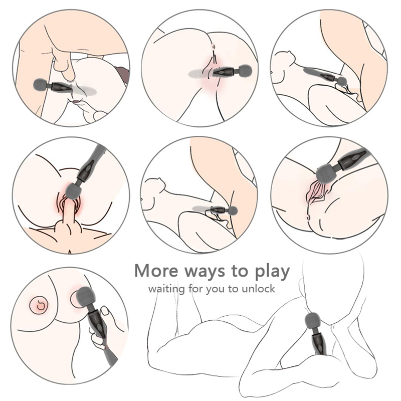 AV vibratorius moterims, klitorio stimuliatorius masažavimo reikmenys, sekso žaislai - 4 