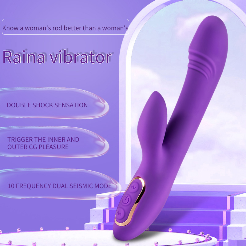 G Spot Rabbit Vibrator Clitoris Massager For Women Purple