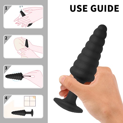 Silicone curvy butt plug for Men Women - 0 