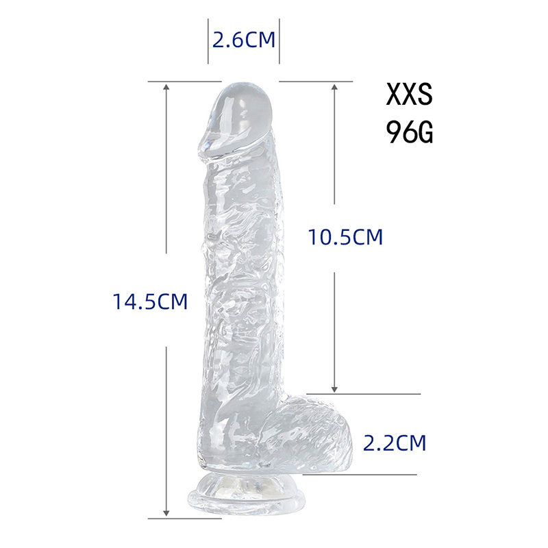 Огромни прозирни реалистични дилдос усисна чашица Анални реалистични пенис секс играчке за жене