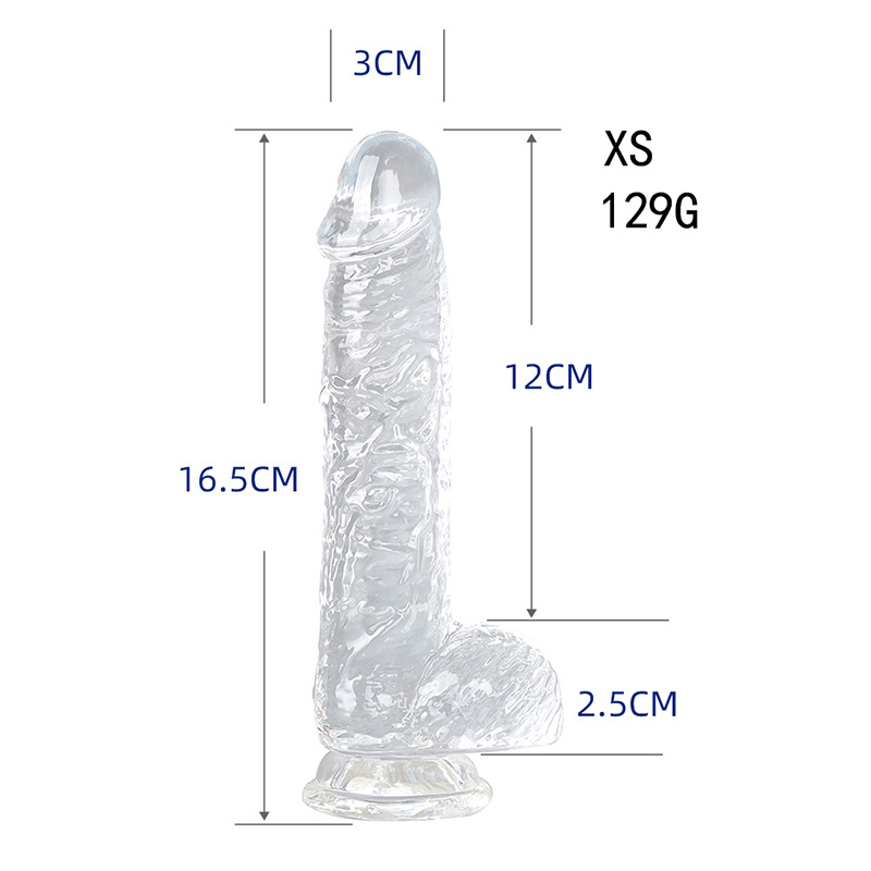 Огромни прозирни реалистични дилдос усисна чашица Анални реалистични пенис секс играчке за жене - 1 
