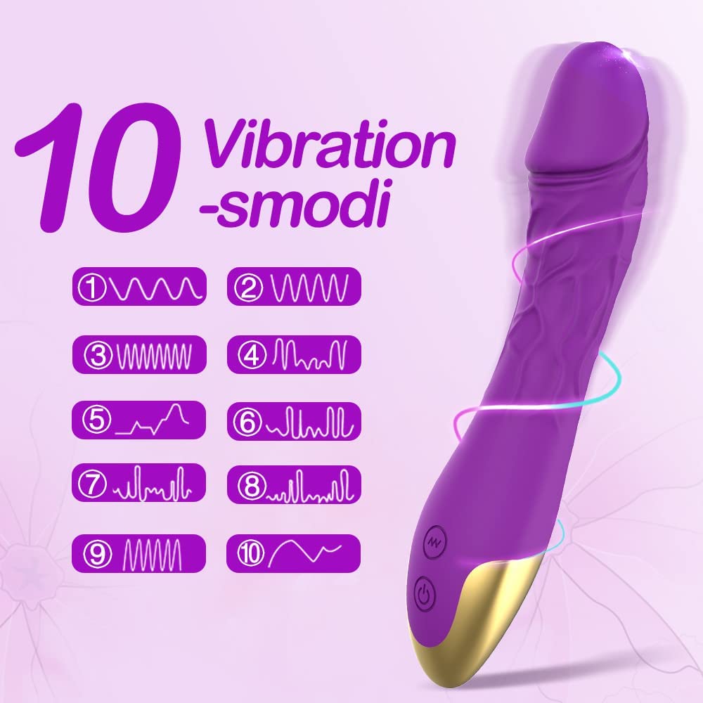 2 spalvų Realistic Vibrator Dildo moterims, silikoniniai vandeniui atsparūs
