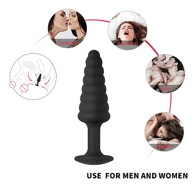 Silicone curvy butt plug for Men Women - 2