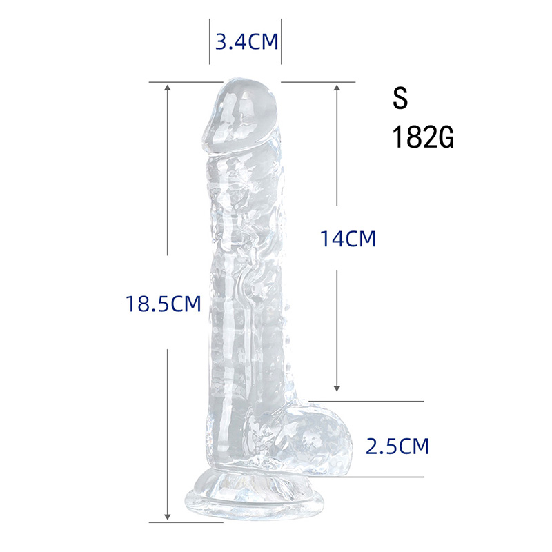 Огромни прозирни реалистични дилдос усисна чашица Анални реалистични пенис секс играчке за жене - 2 