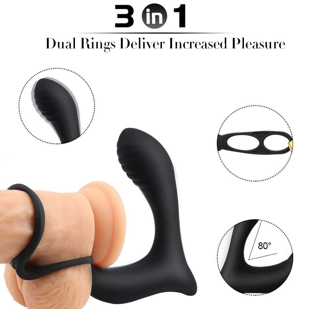 3 In 1 Wireless Remote Control Prostate Massager For Men - 3 