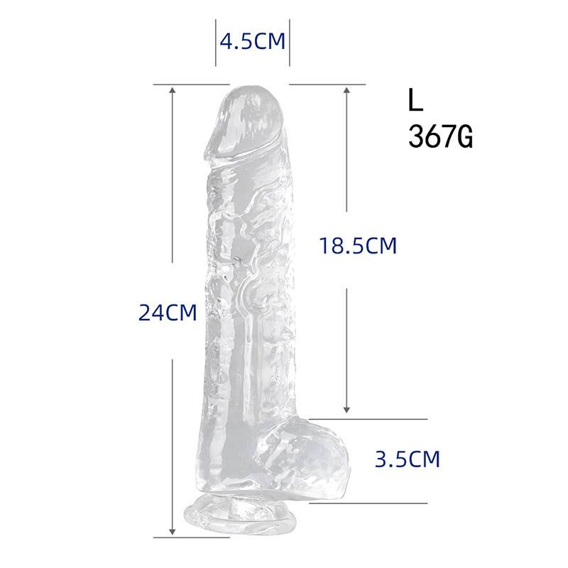 Огромни прозирни реалистични дилдос усисна чашица Анални реалистични пенис секс играчке за жене - 4