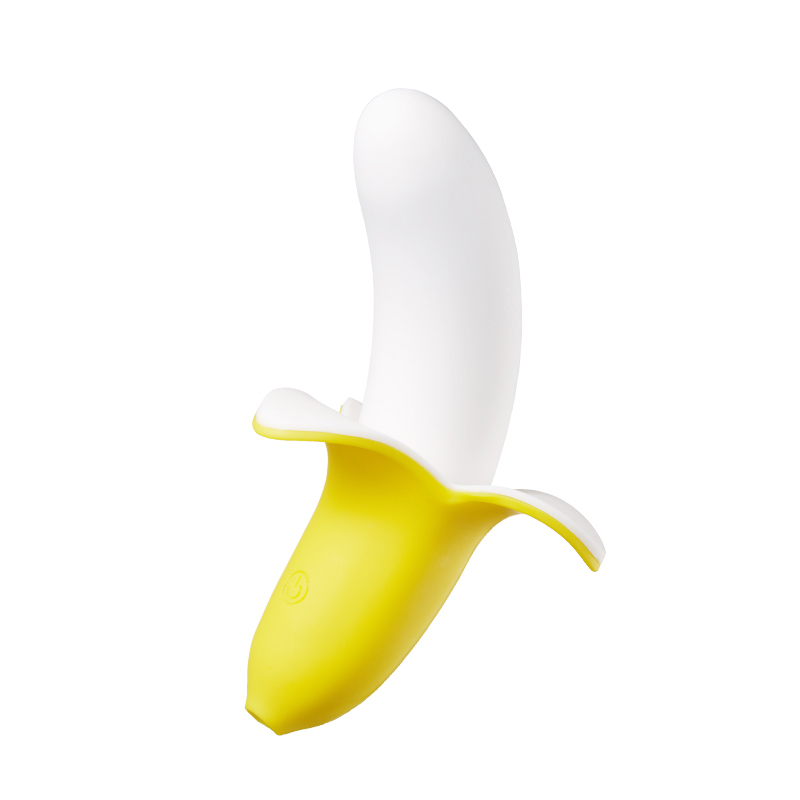 Banana G-spot stimulating clitoris massager vibrator