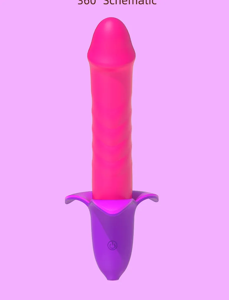 Banaan pulserende vibrerende dildo's voor vrouwen