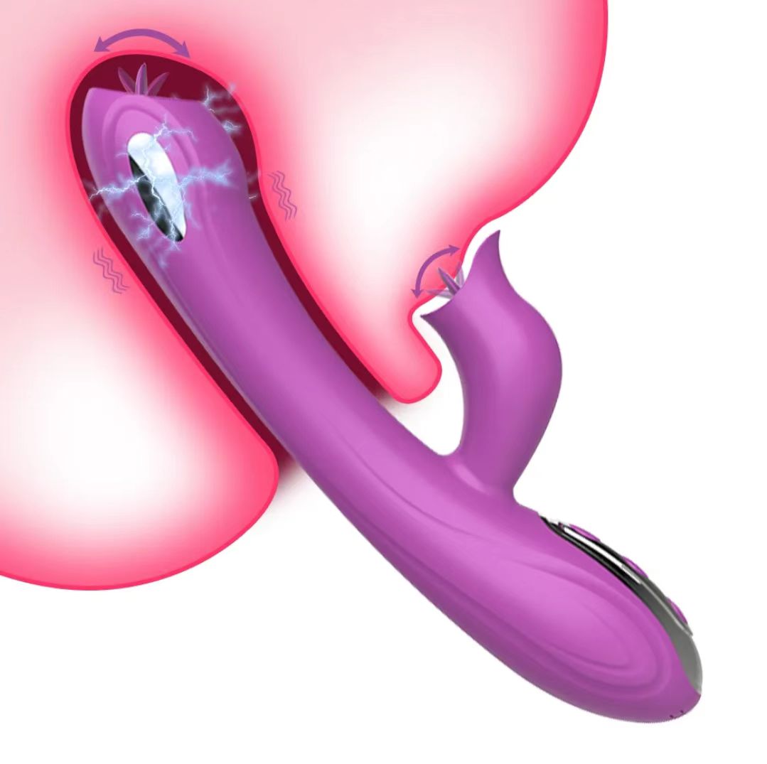 Elektros šoko liežuvį laižantys klitorio vibratoriai moterims