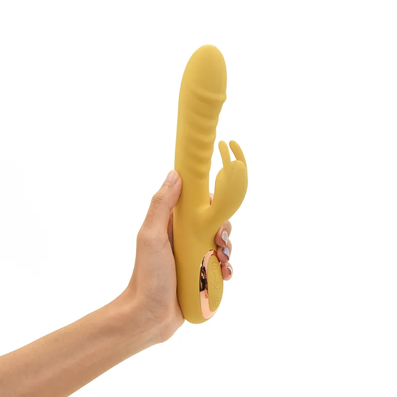 Pret de fabrica Big Rabbit Dildo Thrusting Vibrator Jucărie sexuală pentru femei 10 vibrații de frecvență