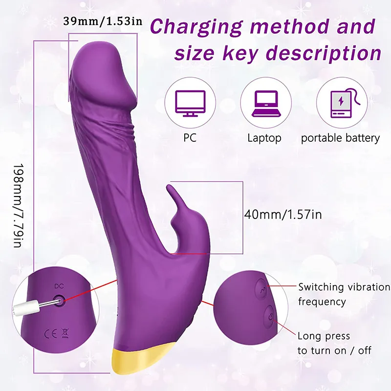 G-punkt kaninvibratorer Klitorisstimulator-dildoer