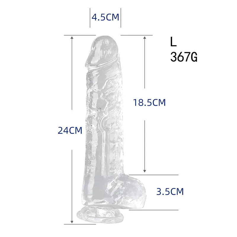 거대한 투명 현실적인 딜도 흡입 컵 항문 현실적인 남근 섹스 토이 여성을위한