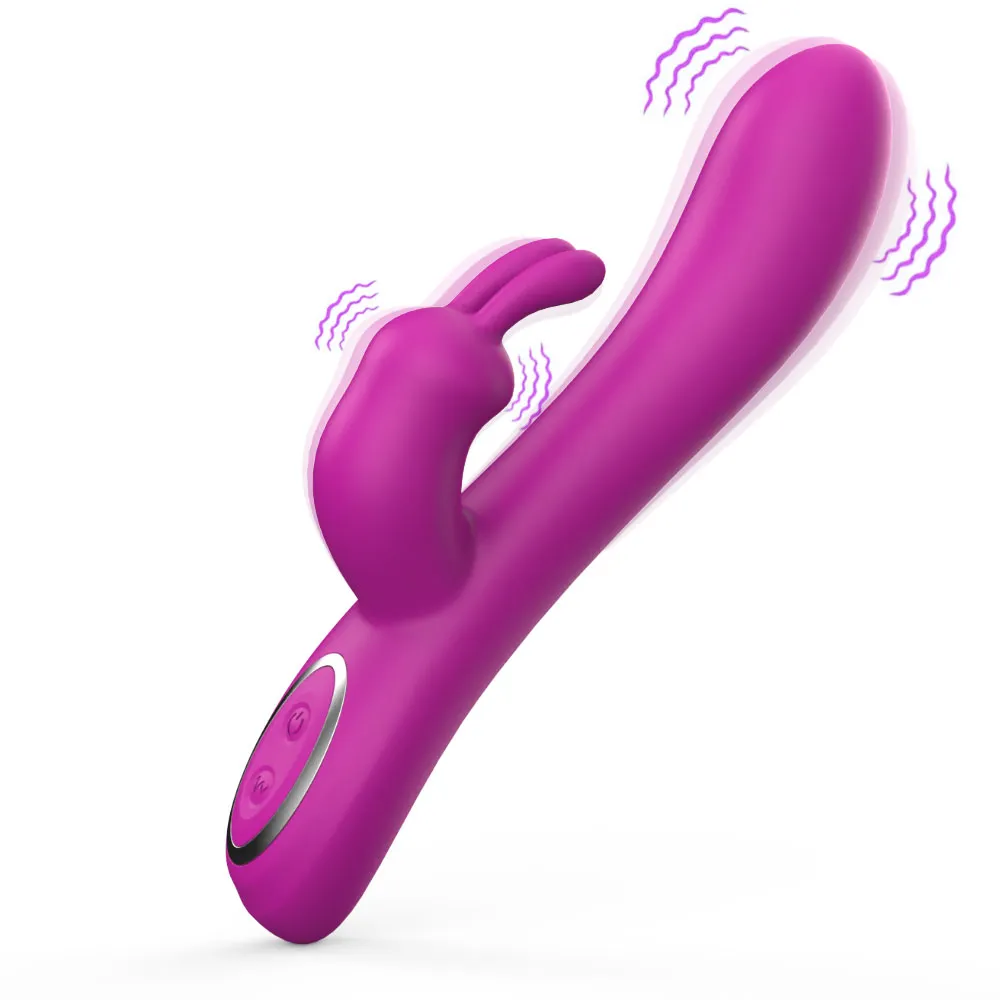 Rabbit Head Vibrator punct G pentru începători Stimulator de clitoris Dildo Vibrator USB Produse pentru adulți vibratoare