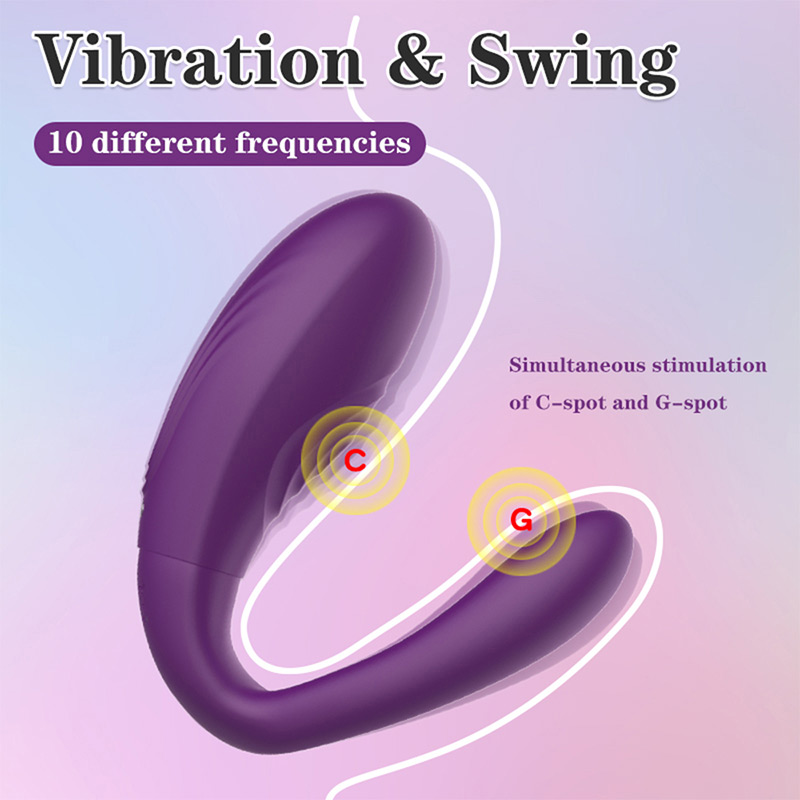 Nuotolinio valdymo pultelis Vagina Clitoris Vibrator Purple - 1