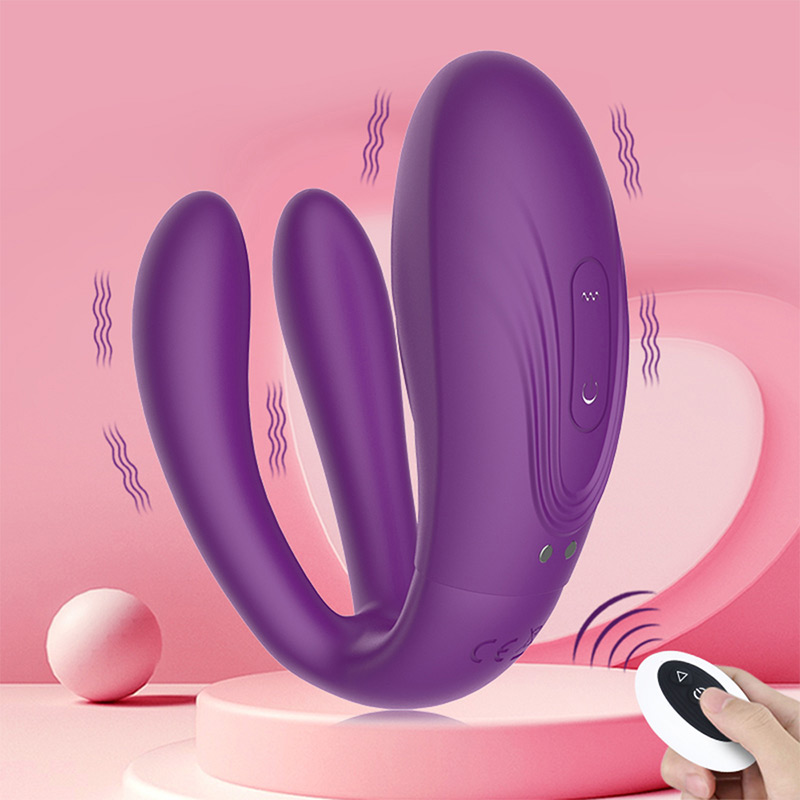 Vibrátor klitorisu na dálkové ovládání ve fialové barvě