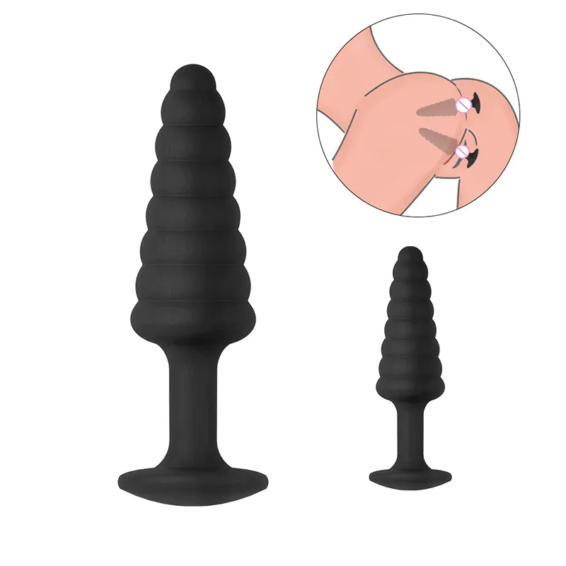 Silicone curvy butt plug for Men Women