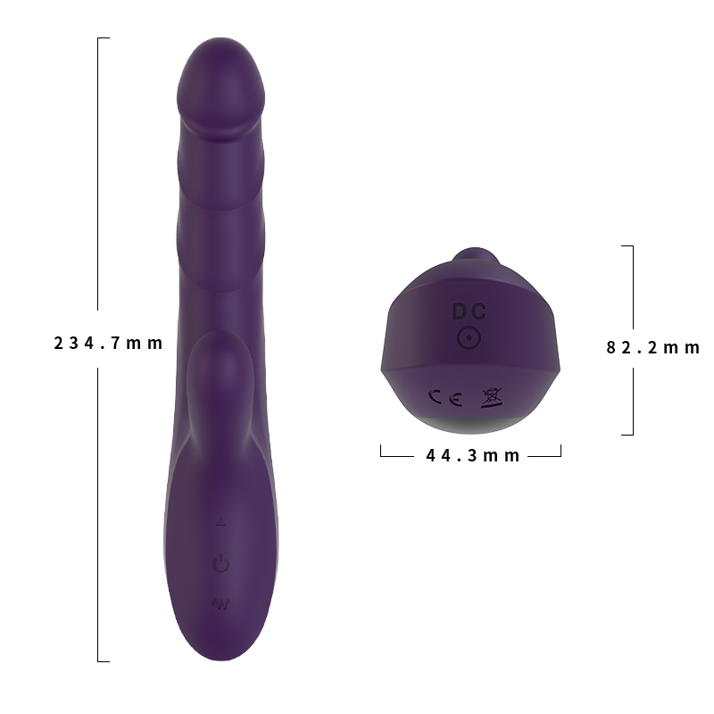 Thrusting clitoral stimulating vibrator dildos for women