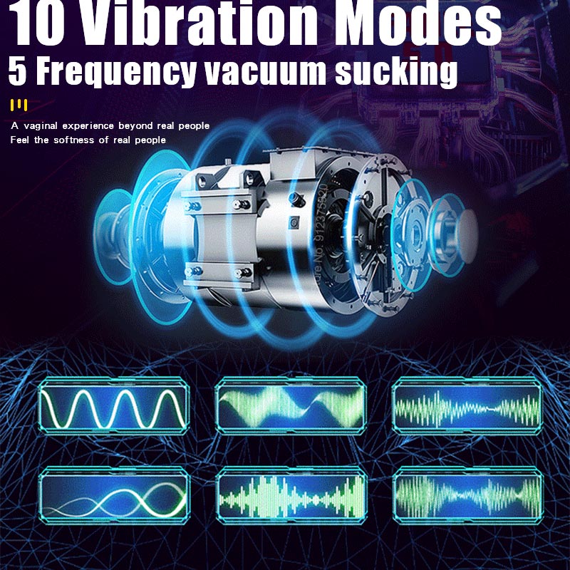 Kişilər Üçün Vakuum Kuboku Masturbator Emici Vibrator - 0