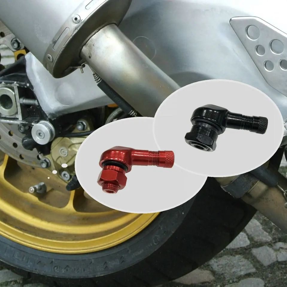 Cnc motorcykel 90 graders vinkel hjul dækstamme slangeløs ventil