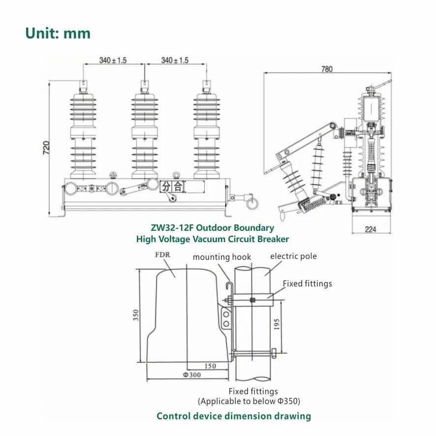 How does the manual Timetric ZW32 vacuum circuit breaker protect the line?