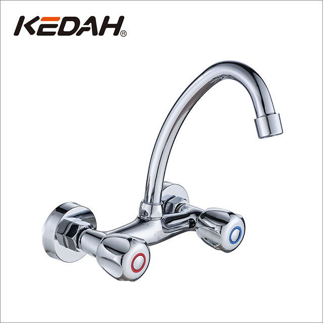 Wall Mounted Kitchen Faucet with Two Handles