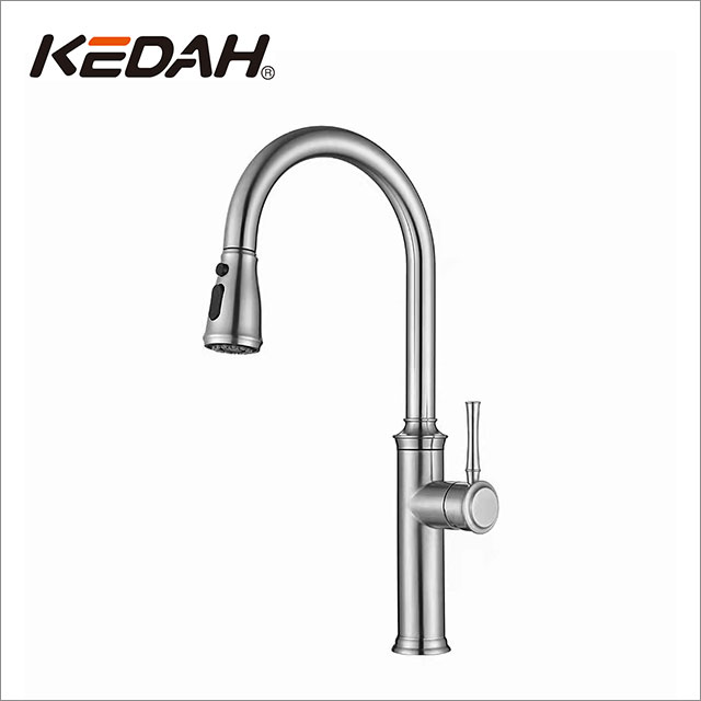 Thick stainless steel kitchen faucet