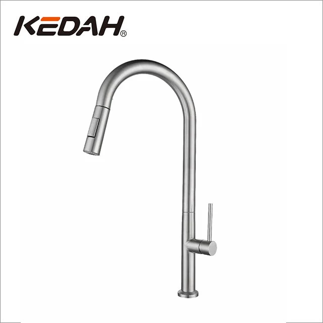Stainless Steel Pull Out Cold Water Kitchen Sink Faucet