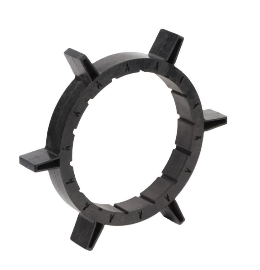 Zwarte zeshoekige ronde meerpolige magneet