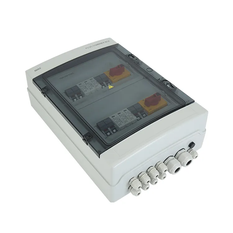 Ip66 प्लास्टिक सोलर PV DC कंबाईनर बॉक्स 4 स्ट्रिंग इनपुट2 स्ट्रिंग आउटपुट