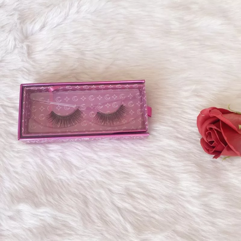 Transprent Pet Drawer Eyelashes Box With Cystal Handle