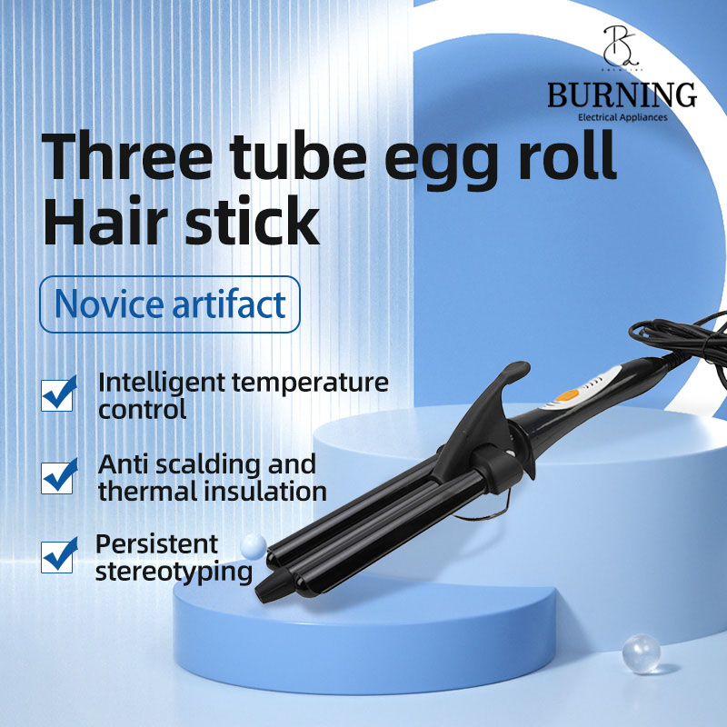 Black Triple Barrel Hair Curler - 0