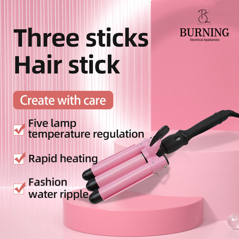 LED Bead Triple Barrel Hair Curler