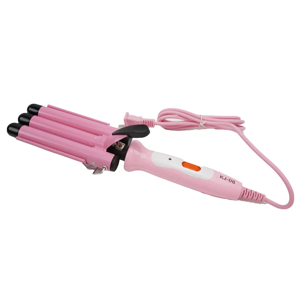 ສາມ Tube Portable Water Corrugated Curling Iron