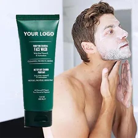 Anti Aging Charcoal Fet hud Män Ansiktstvätt
