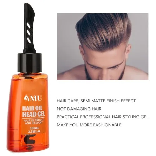 best price non greasy men's hair styling wax with comb products long-lasting styling hair oil head gel