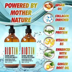 Biotin Argan Oil Anti-håravfall schampo och balsam