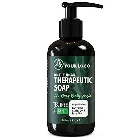 body wash gel anti-fungal suitable body odor smooths & dry itchy skin mens shower gel peppermint tea tree bath gel