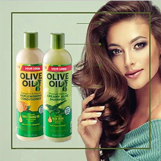 Natürliches Olivenöl-Shampoo und Conditioner