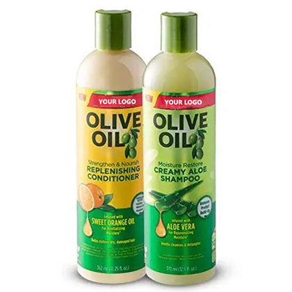 Natürliches Olivenöl-Shampoo und Conditioner