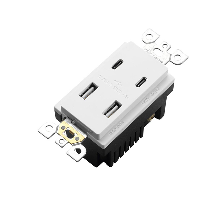 4 USB(4.8A) Wall Outlet