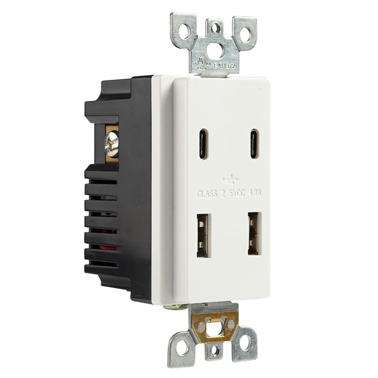4 USB(4.8A) Wall Outlet