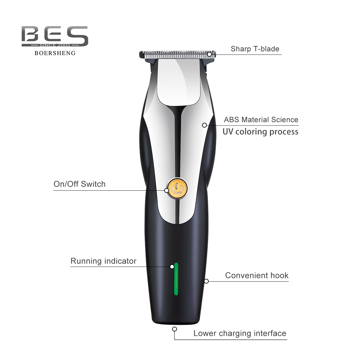 Professional Hair Trimmer with Detachable Blade
