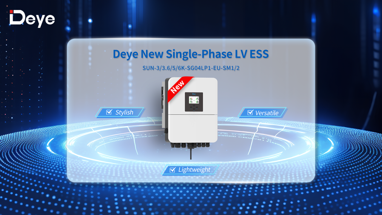 Deye Releases New Single-Phase LV ESS: A Lightweight, Versatile, Stylish Power Solution