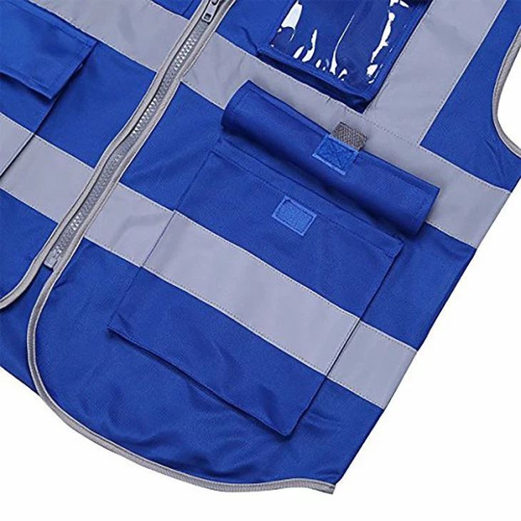 Blue Hi Vis Vest with Pockets