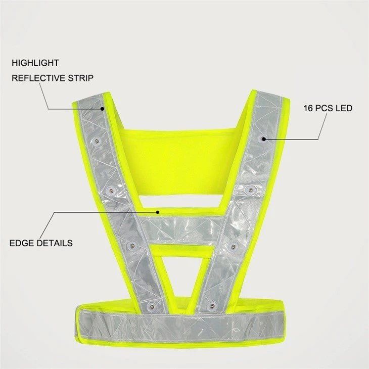 I Shaped LED Reflective Safety Vest